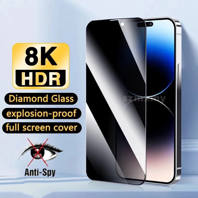 HD Transparent Tempered Glass Compatible for IPhone 14 11 12 13 Pro Max  Mini Plus SE XR X XS Max Privacy Screen Protector Full Cover Tempered 