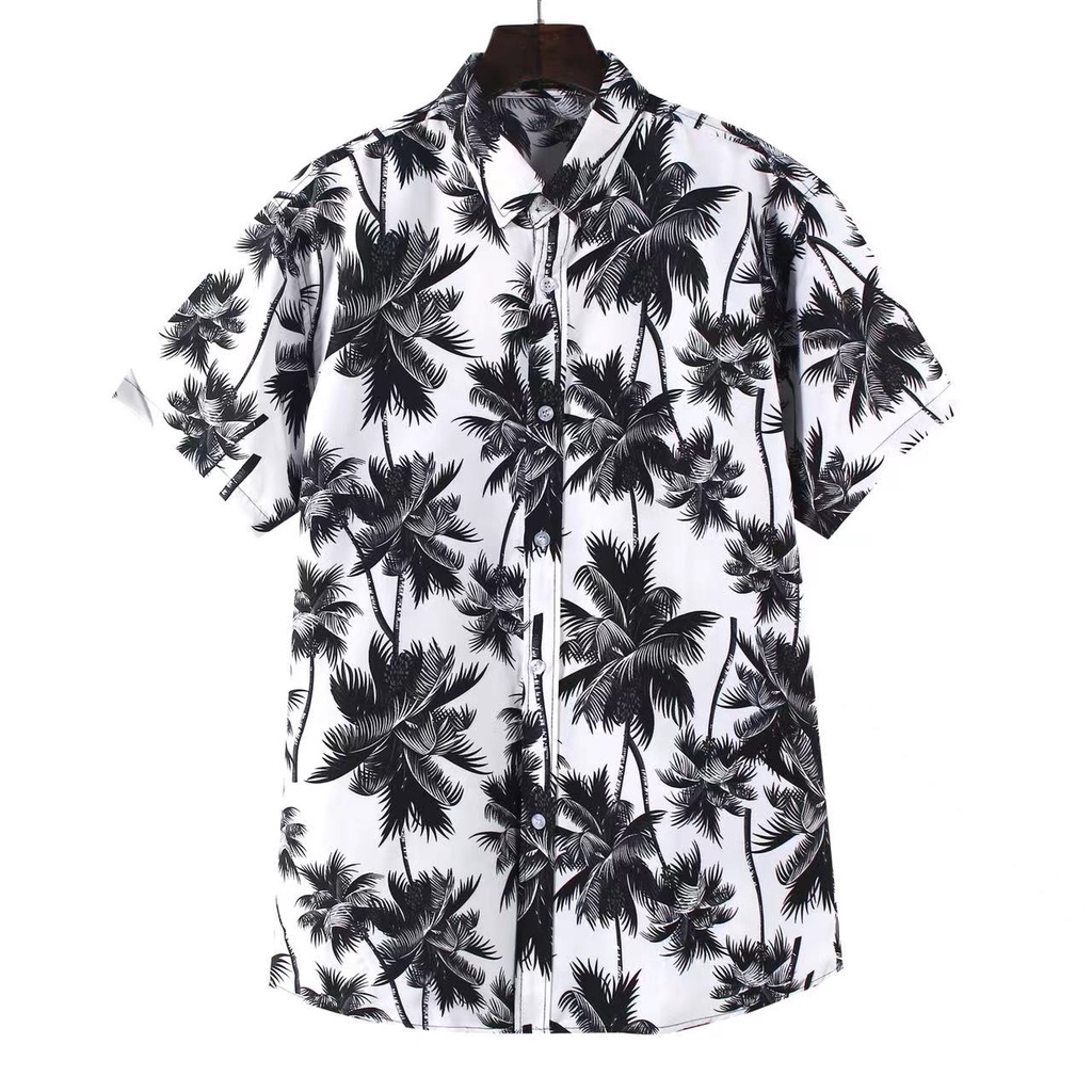 FLORAL DESIGN SUMMER BEACH ATTIRE POLO SHIRTS FOR MEN | Shopee Philippines