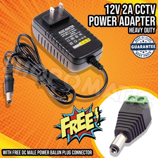 ALLAN 12V2A Adapter 100-240VAC 50/60Hz Power Supply 12 Volt 2 Amp Power  Adapter for CCTV, AC to DC, 2.1mm X 5.5mm Plug Regulated