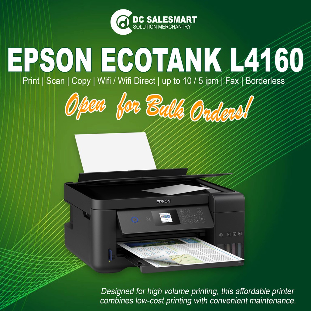 Epson L4160 Wi Fi Duplex All In One Ink Tank Printer Shopee Philippines 8370