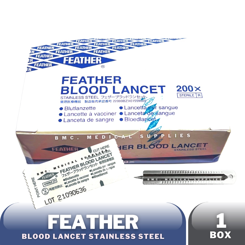 Feather Lancet Feather Blood Lancet [Sold Per Box] Shopee Philippines