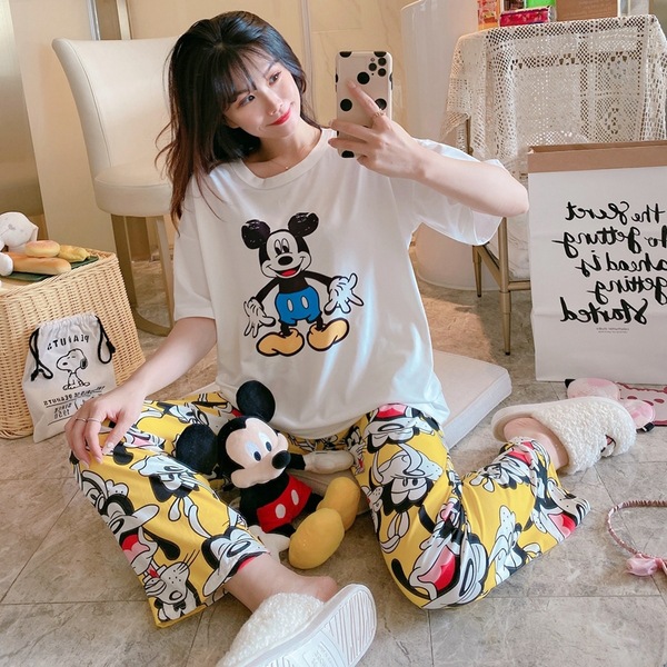 Mickey mouse silk pajamas hotsell