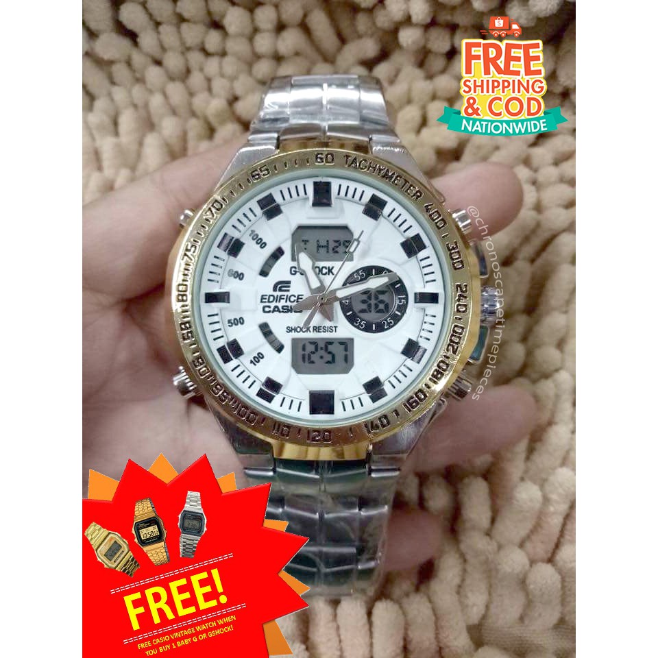 Casio edifice outlet white face