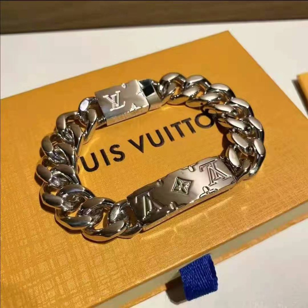 LOUIS VUITTON New Titanium Steel No Fading Couple Bracelet Men's ...