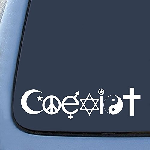 COEXIST Peace Religion Love Sticker Decal Notebook Car Laptop 8 ...