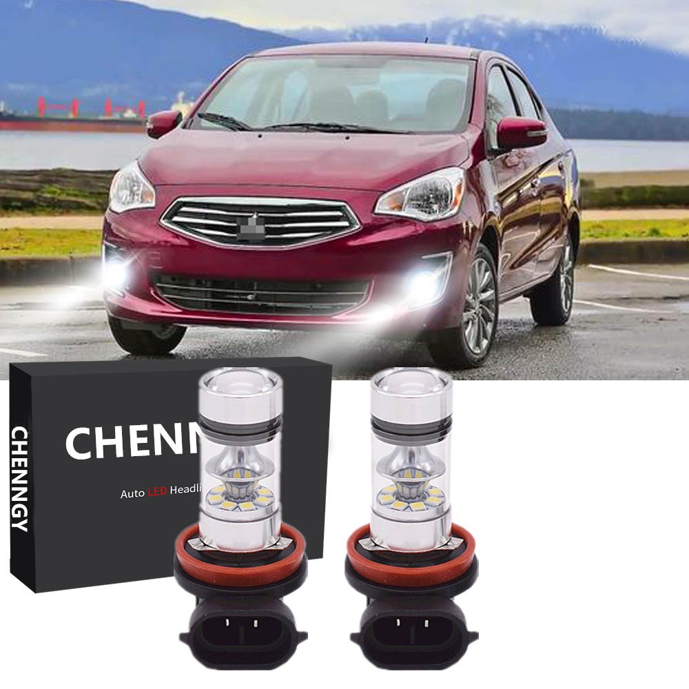 For Mitsubishi Mirage G4 20172020 2PC 6000K White Projector LED H11