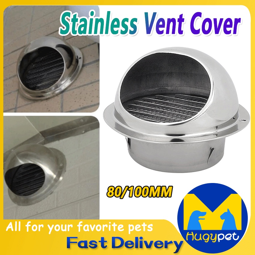 80/100mm Wall Ceiling Air Vent Ducting Ventilation Exhaust Grille Cover ...