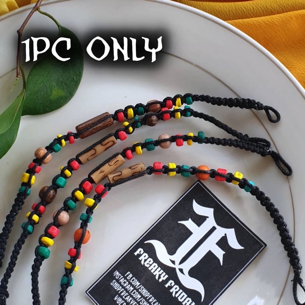 JAMAÏQUE COLLIER RASTA Afrique Perlé Reggae Racines Terre Perles Hippie - Foto 9