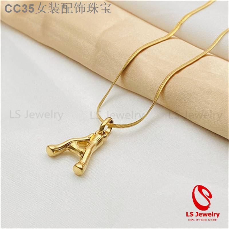 cartier bracelet LS Jewelry 18K Gold Plated alphabet Pendant Necklace for Women 57 75