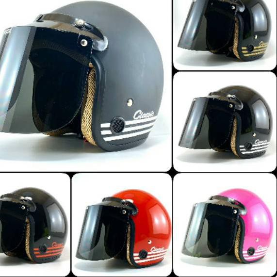 Best Import Bogo Helmet Retro Line Glass Antiscratch Motorcycle Helmet