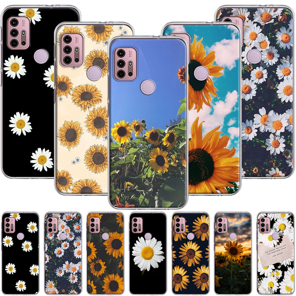 Summer Daisy Sunflower Floral Flower Soft Silicone Case for Infinix Hot ...