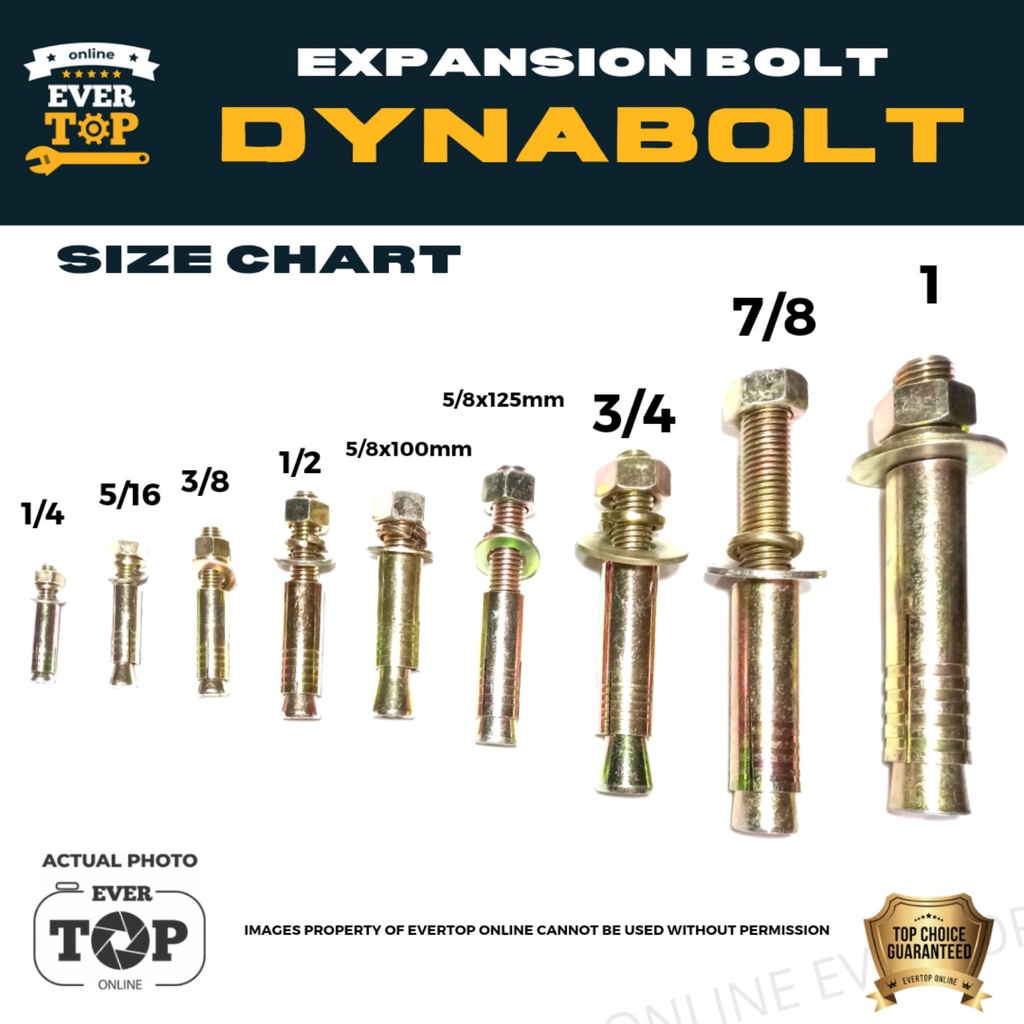 Shop dynabolt 3/8 for Sale on Shopee Philippines