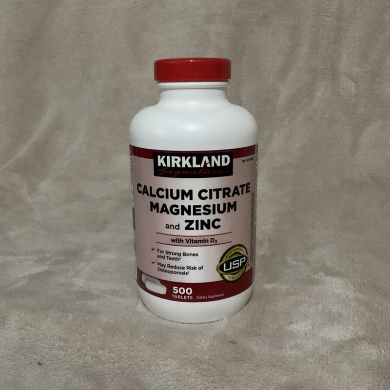 Kirkland Calcium Citrate Magnesium & Zinc with D3, 500 tablets, expiry ...