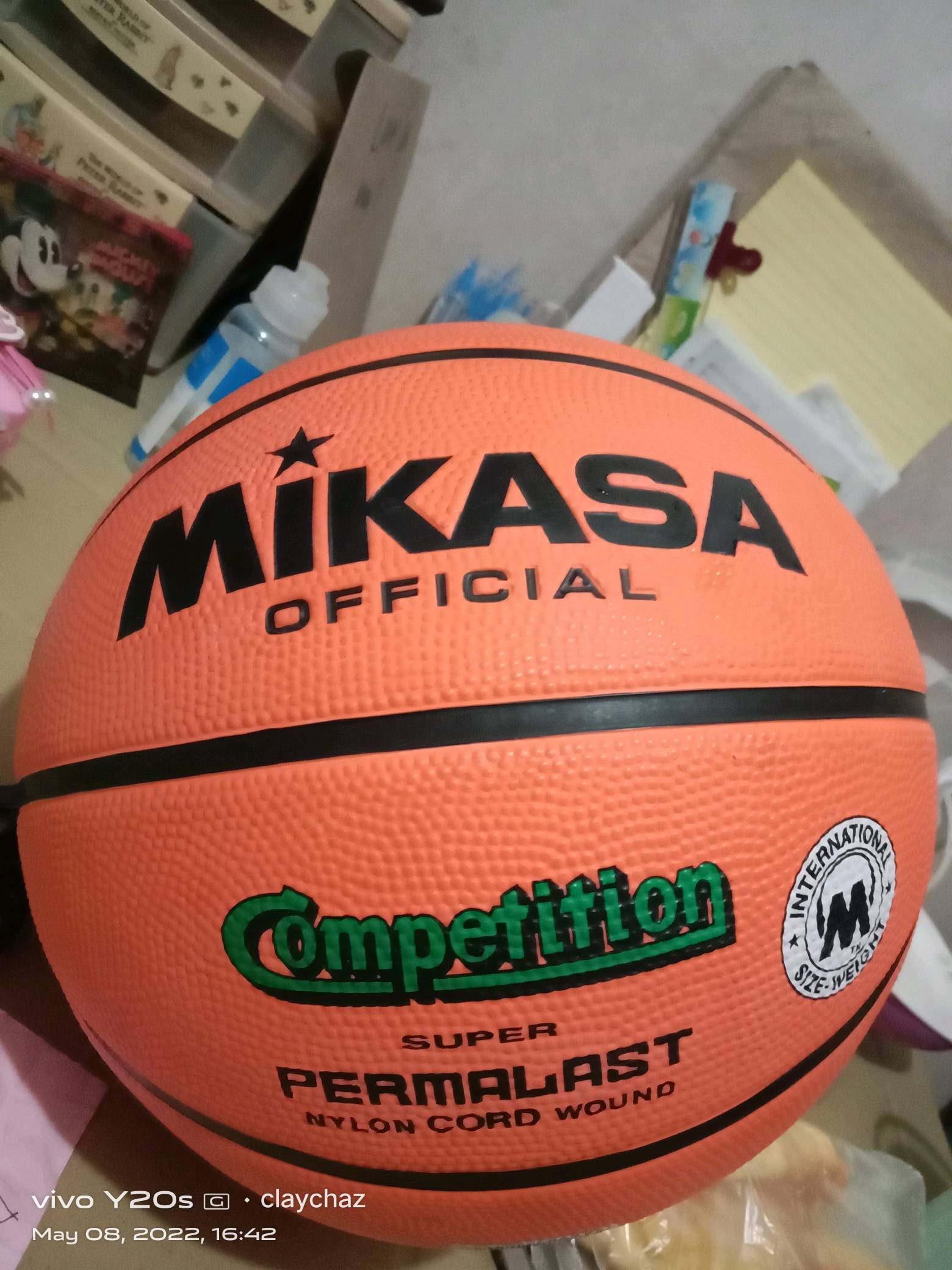 Mikasa Original Rubber basketball ukit embosed official ball size