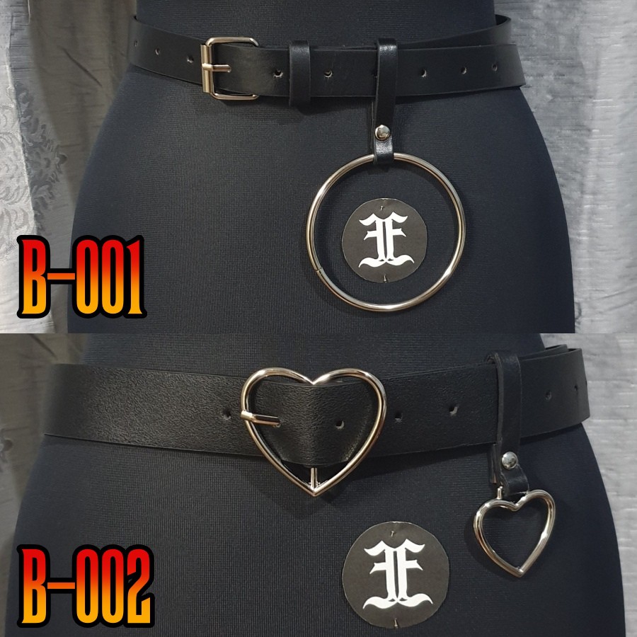 Gothic Punk Harajuku Heart RIng and O ring Belt | Shopee Philippines