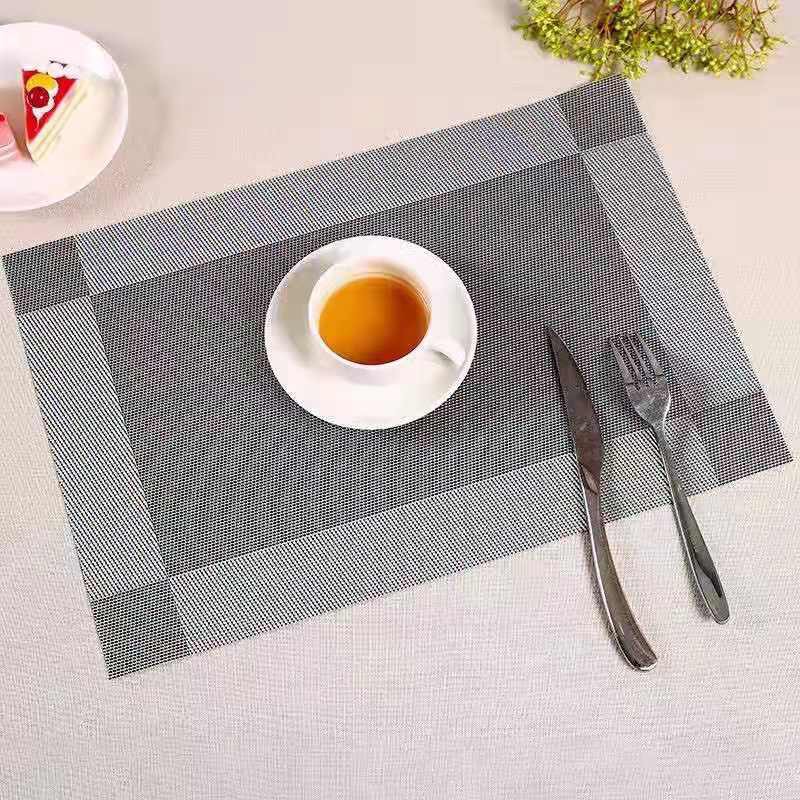 JHVN Dining Table Placemat PVC Anti-Slip Placemat Washable Durable ...