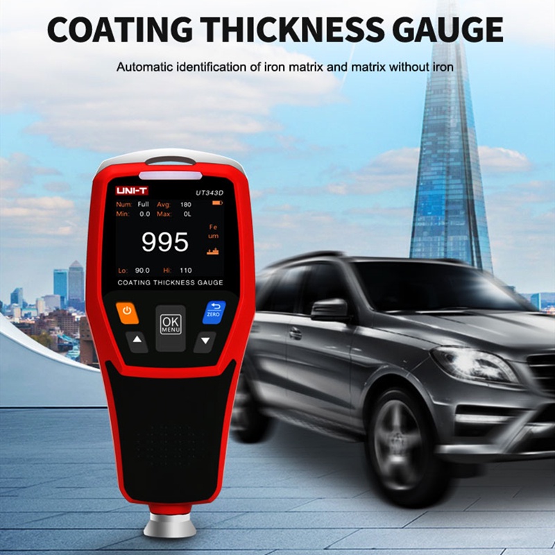 UNIT UT343D Thickness Gauge Digital Coating Gauge Meter Cars Paint