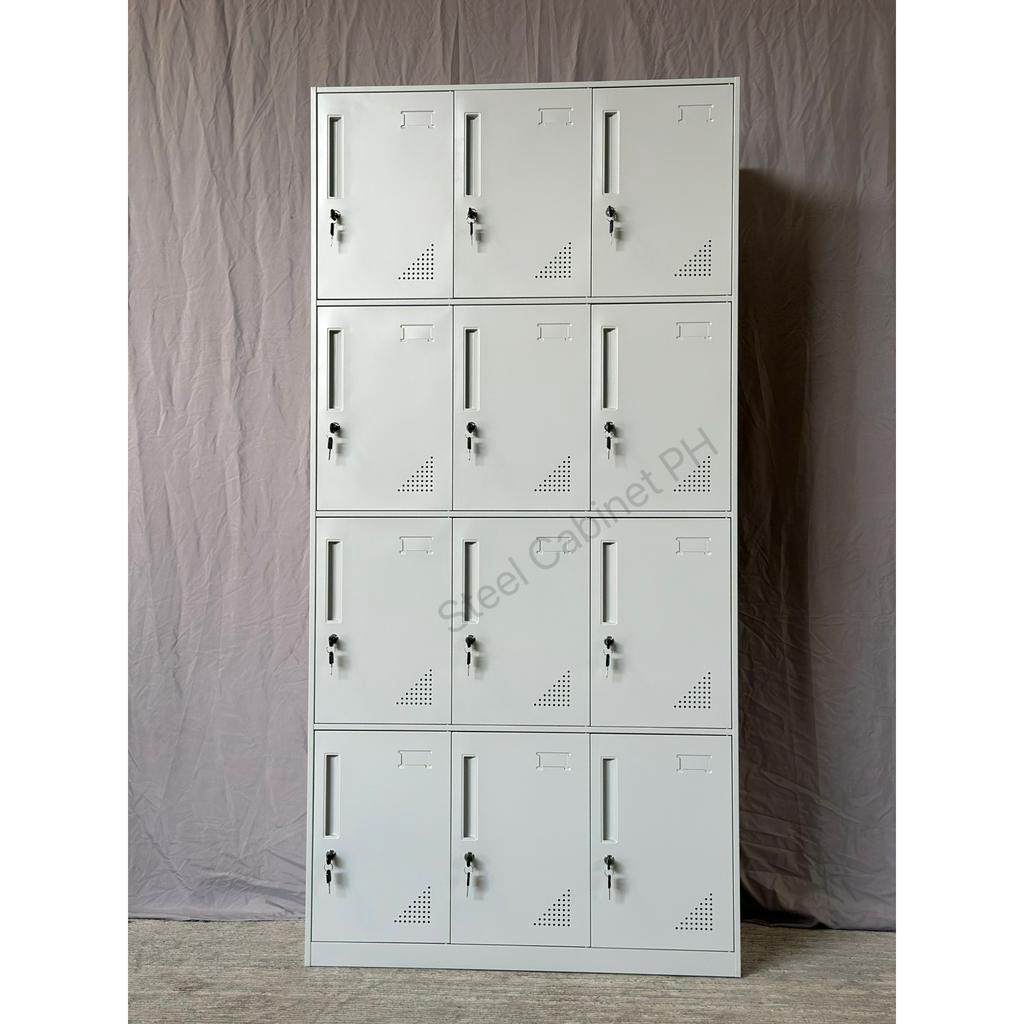 12 doors steel locker light gray color(NOT ASSEMBLED 185*90*40CM ...