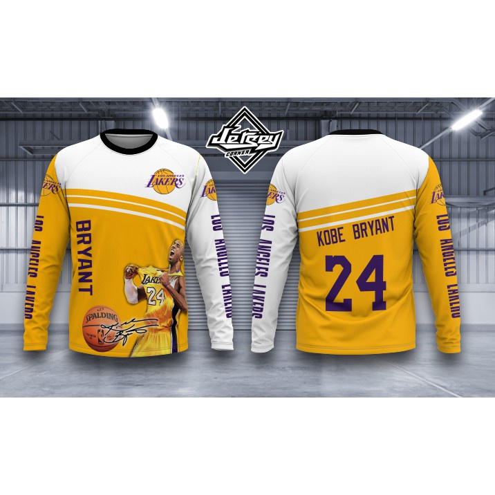 Kobe bryant long sleeve hot sale jersey