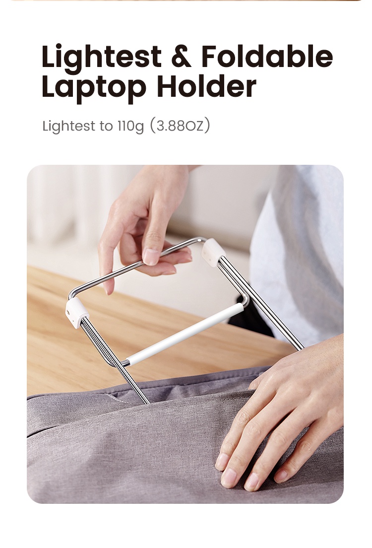 UGREEN Laptop Stand Riser, Foldable Adjustable Desk Chromebook Stand ...