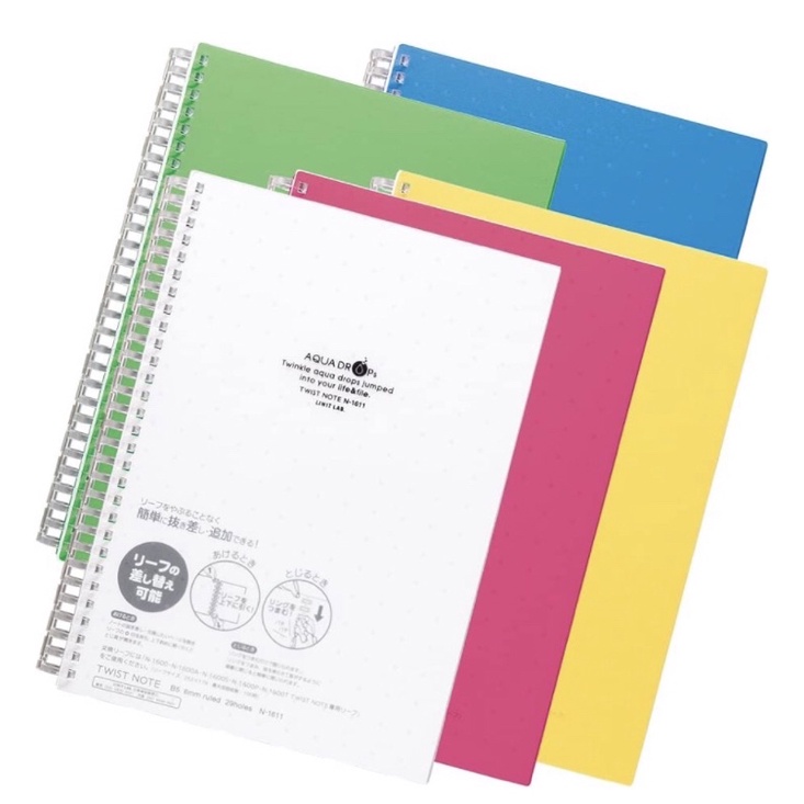 Lihit Lab Twist Aquadrops, A5, 24 Holes, 70 Leaf,N1641 Shopee Philippines