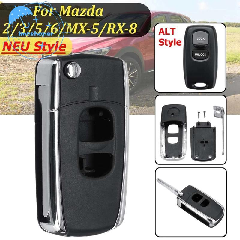 2 Buttons Remote Flip Folding Car Key Shell Case Uncut Blank Blade ...