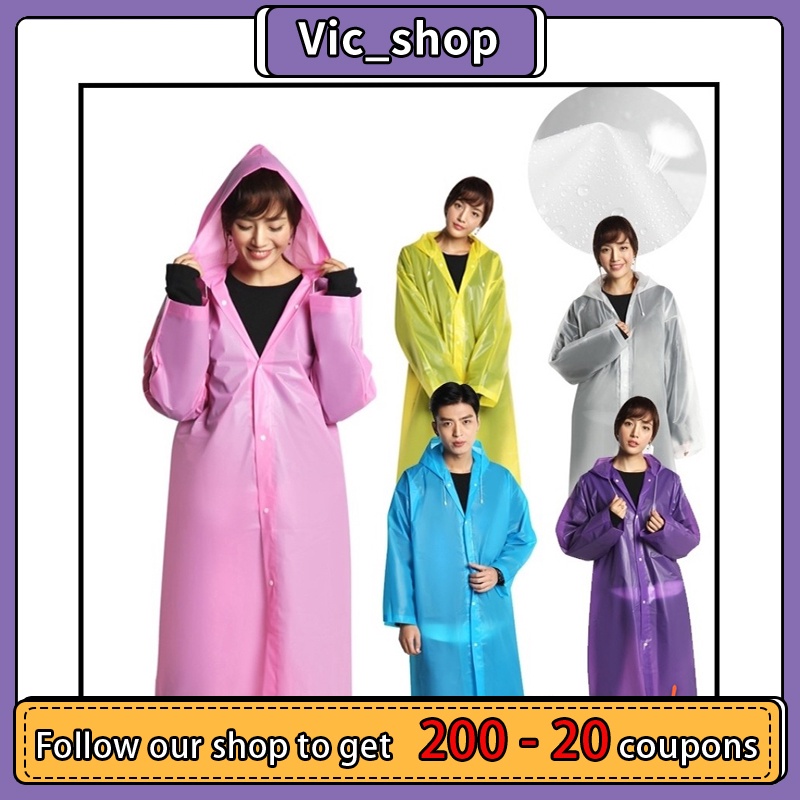 EVA Thickened Full Body Rain Cover Waterproof Raincoat Reusable Unisex