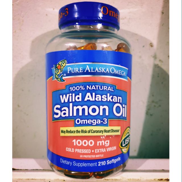 Pure Alaska Omega 3 Natural Wild alaskan salmon fish oil softgel heart