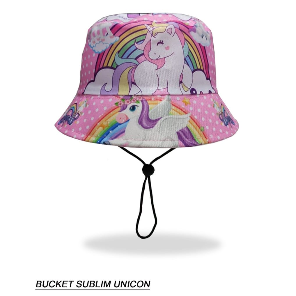 Bucket hat Pony Girls Bucket hat Unicorn Full Print | Shopee Philippines