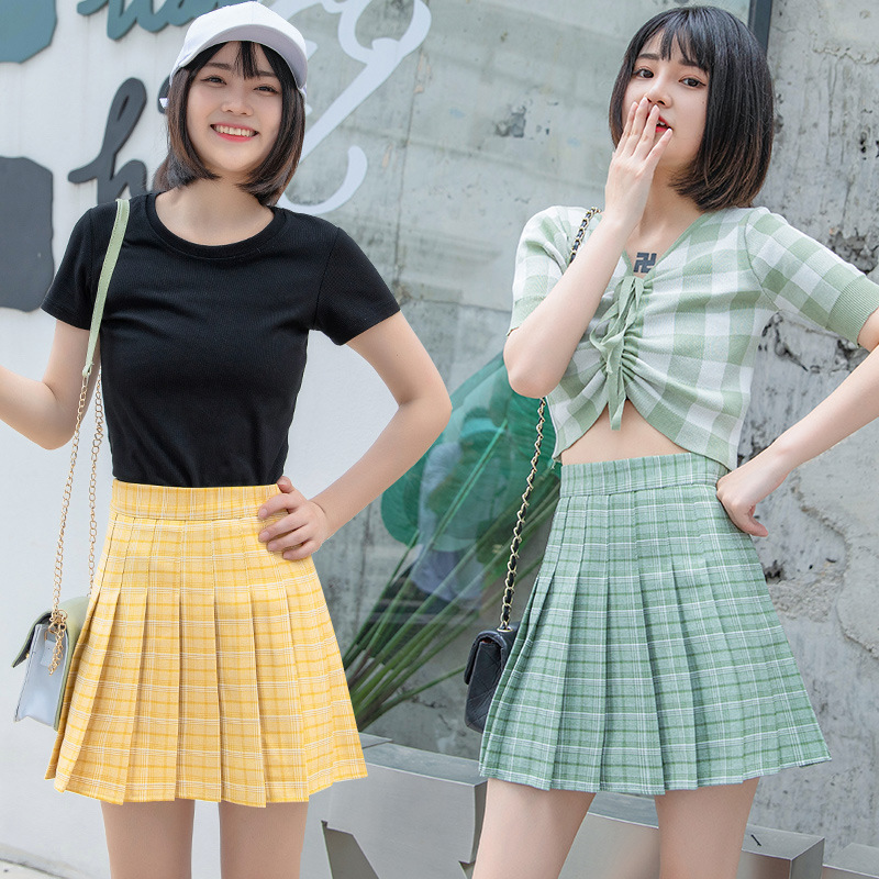 Long plaid skirt 2020 best sale