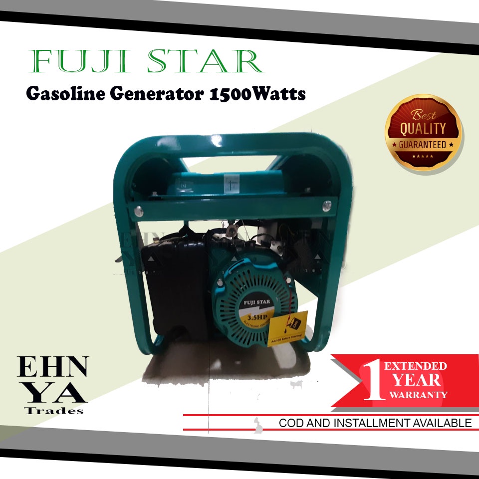 FUJI STAR Gasoline Generator 1500 Watts | Shopee Philippines