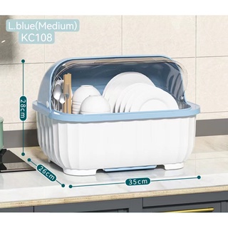 Kitchen Dish Rack with Cover Dust-proof insect-proof Dish drain