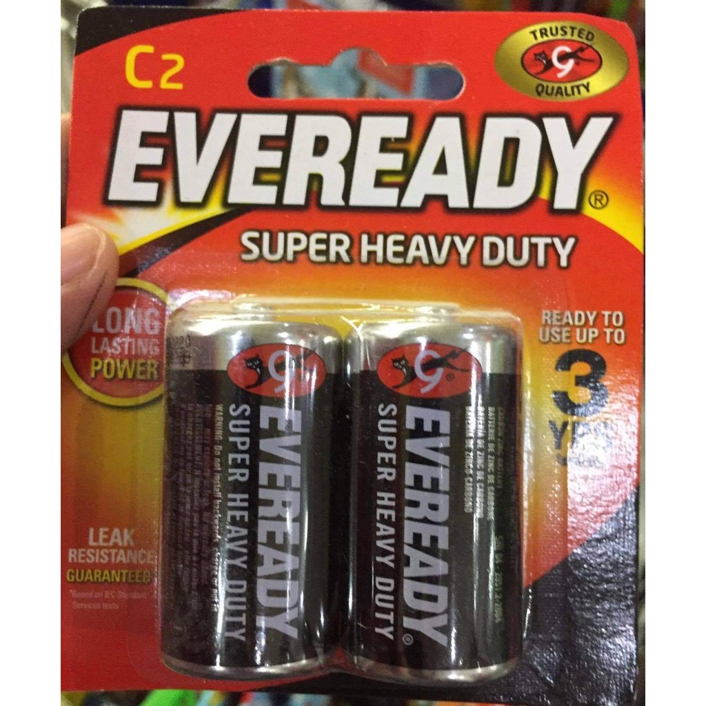 Eveready Battery size C (medium) by 2"s Shopee Philippines