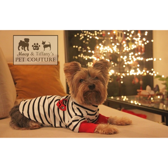 Comme Des Garcons Inspired Stripes Turtleneck Pet Shirt Dog Cat Clothes Shopee Philippines