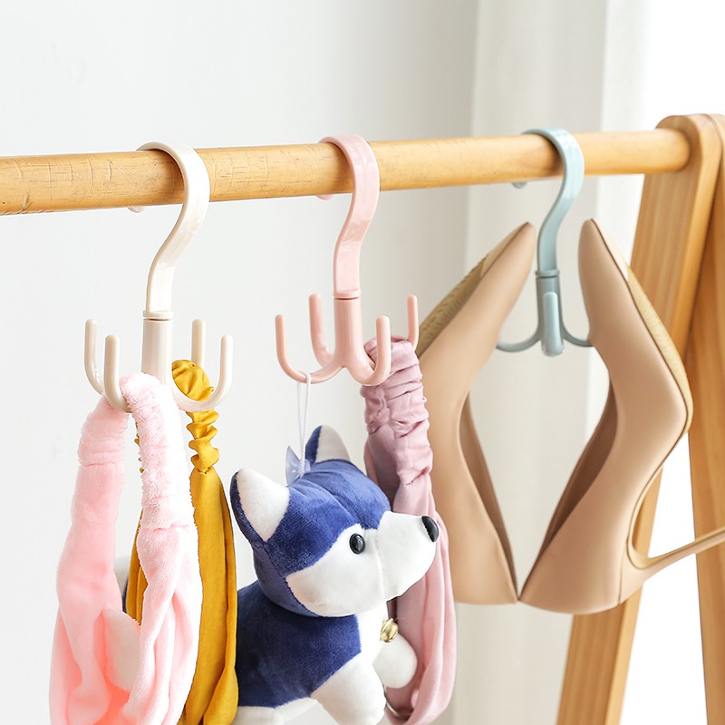 360-degree Rotating Four Claw Hooks Household Multifunctional Coat ...