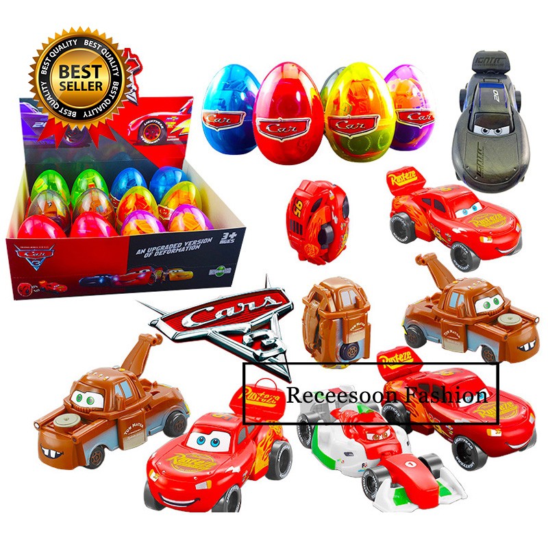 In Stock Disney Cars 3 Surprise Eggs Transformers Car Model Blind Bag For Kids Birthday Christmas