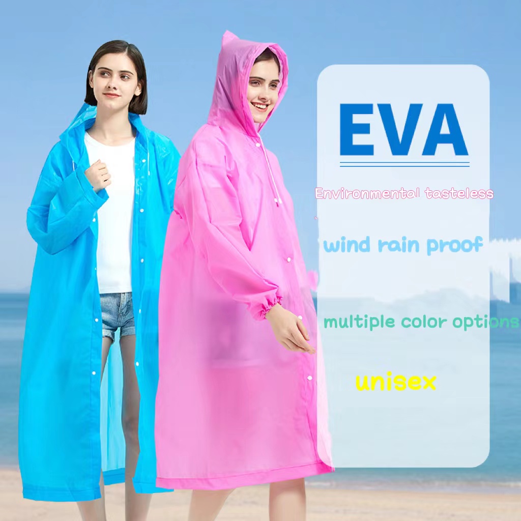 Fashion raincoat outdoor EVA thick raincoat Non-disposable | Shopee ...