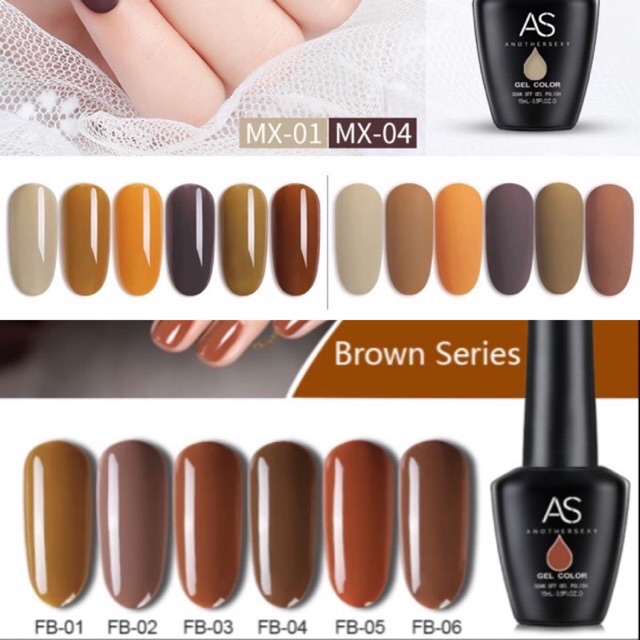 AS AnotherSexy Gel Polish MESHIN TEA and BROWN SERIES 15ml | Shopee ...