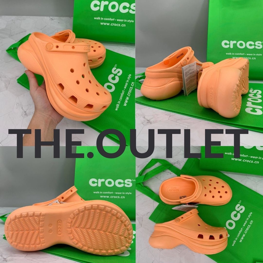 Crocs Classic Bae Clogs Heels beach walk Slides sandals for women flipflop - Main Image