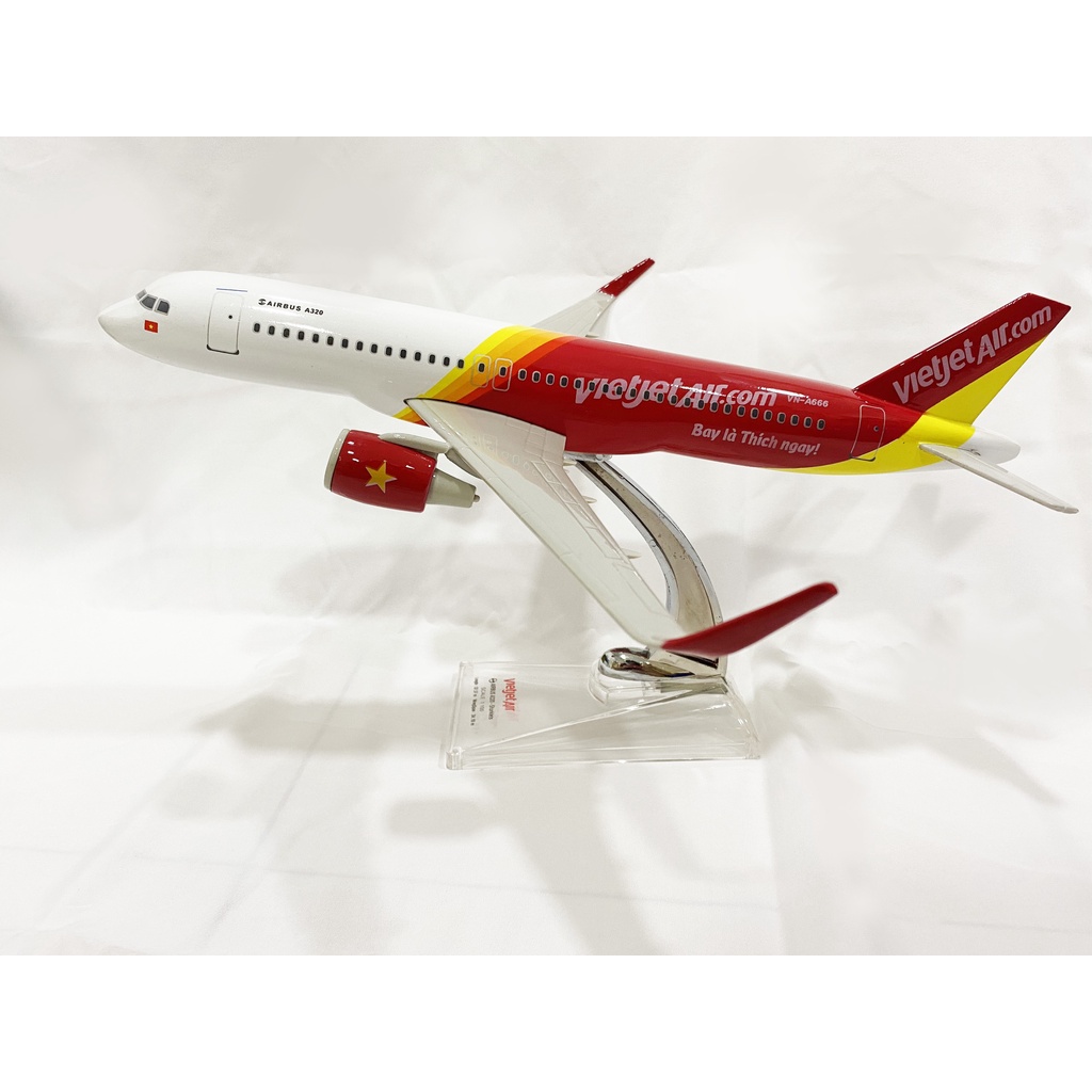 Vietjet Air 37.5cm Model, Painted Metal Plane According To Airlines ...