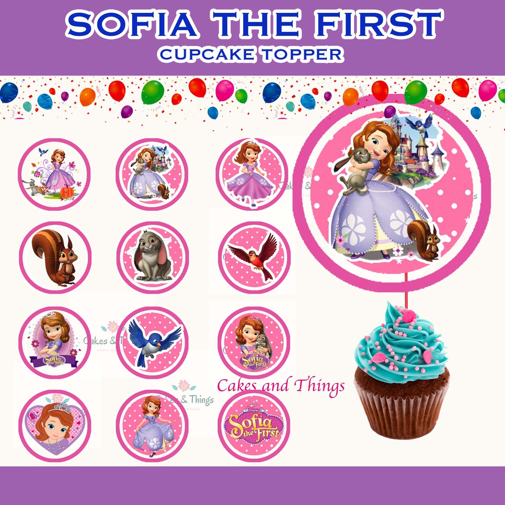 SOFIA THE FIRST Cupcake Topper | Shopee Philippines