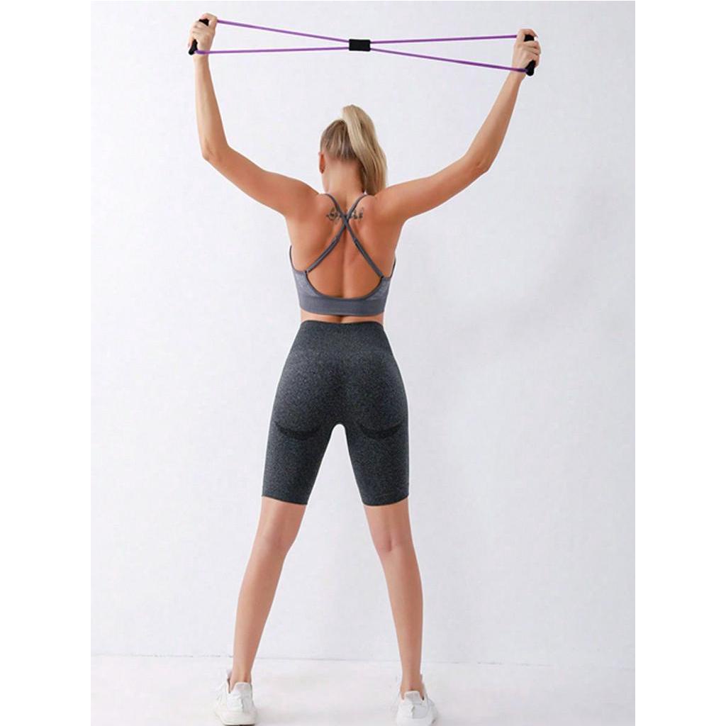Open back stretch yoga fitness elastic belt tension rope fitness ...