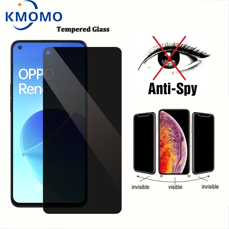 Anti Spy Privacy Tempered Glass Oppo Reno 12f 5g 11f 8t 4g 8 Pro 8z 7 7z 6 6z 5 4 3 2z 2f 0178