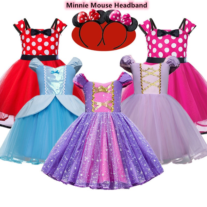 Summer Baby Girl Dress Sofia Princess Dress Minnie Mouse Costumes Children  Halloween Cosplay Dress For Girls Toddler Party Dress | Shopee Philippines