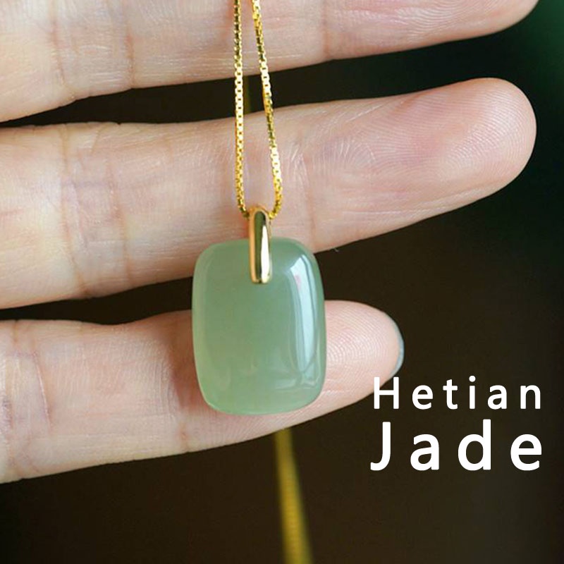 40 Shape Premium Unfade Not Allergic Natural Hetian Jade Pendant Necklace For Women Premium