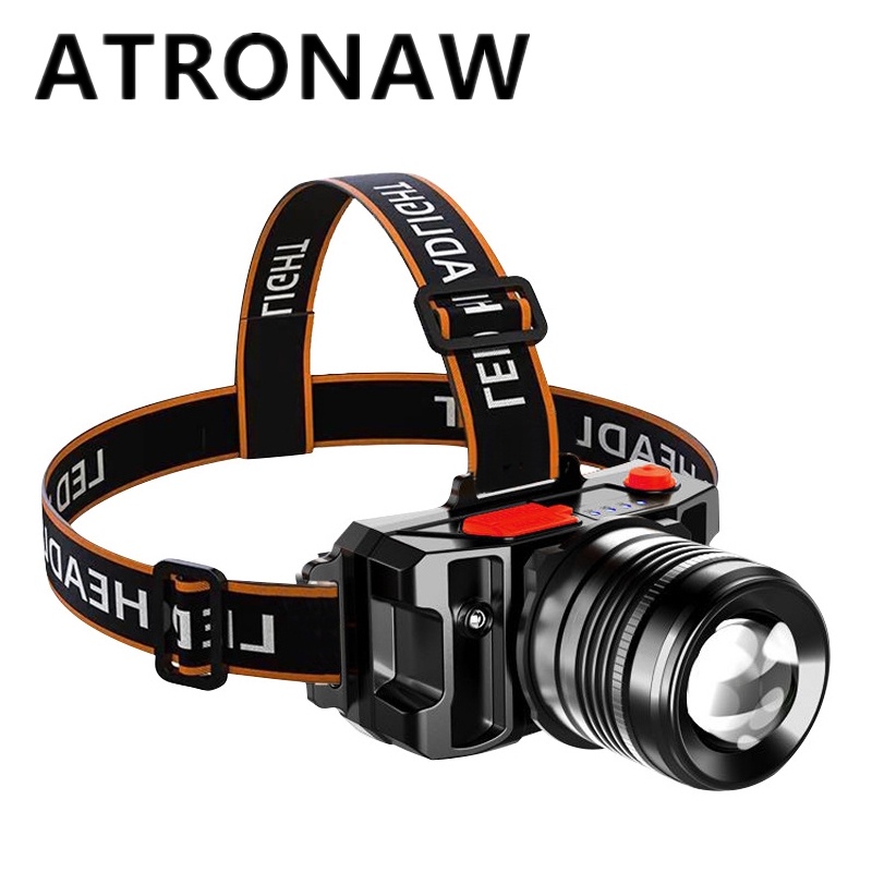 ATRONWA Headlamp Flashlight Led Headlamp Usb Rechargeable Water Proof