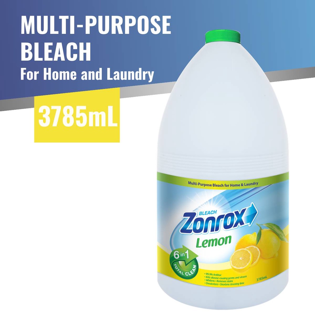 Zonrox Bleach Lemon 1 Gallon Shopee Philippines