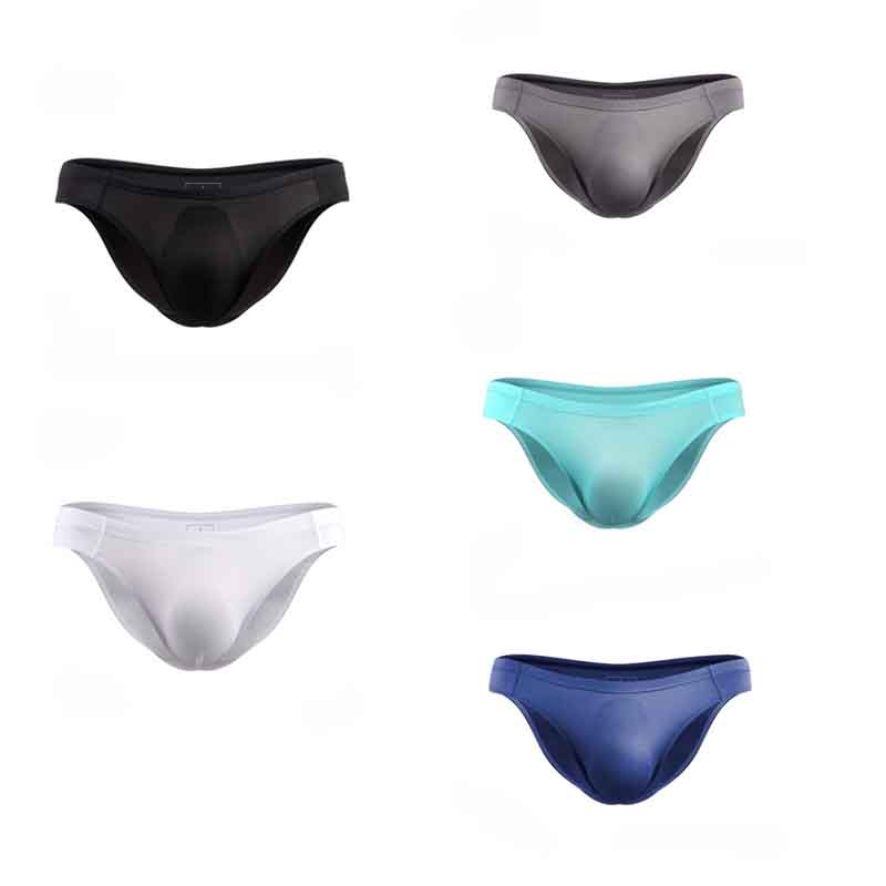 Men's Briefs Solid Color Briefs Ice Silk Breathable Briefs Men