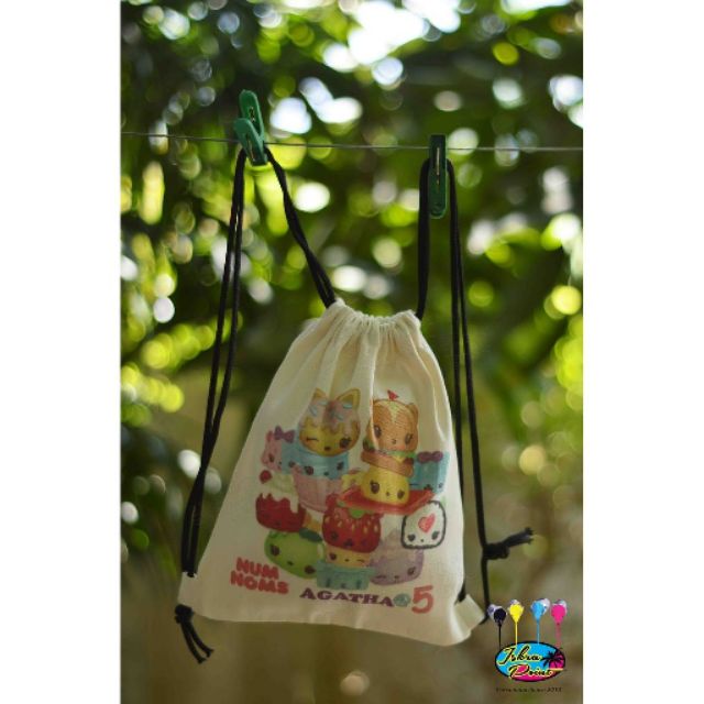Personalized KIDDIE DRAWSTRING/Loot bag Birthdays Souvenir Shopee