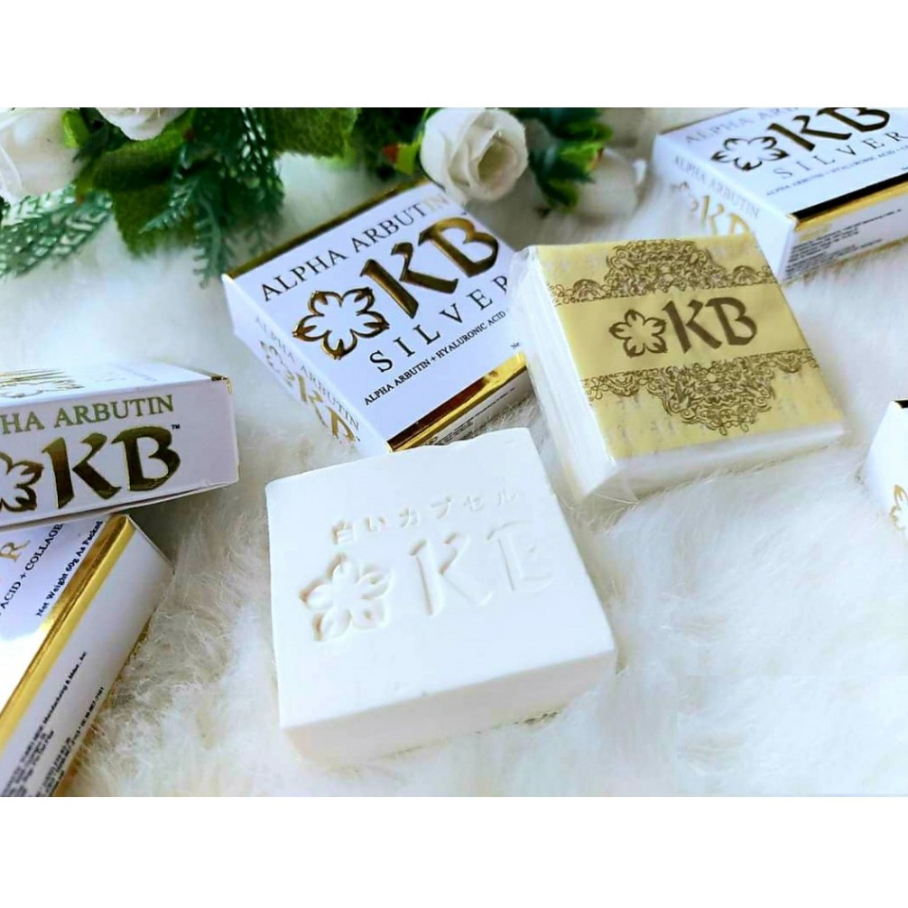 KB Silver Soap or KB Alpha Arbutin Kyusoku Bihaku Whitening soap